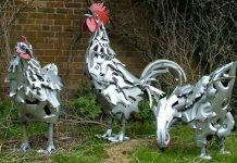 Esculturas Feitas Com Peças Recicladas De Bicicletas